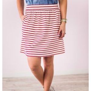 ⚡️⚡️SOLD⚡️⚡️Striped harbor skirt from Mindy Mae’s